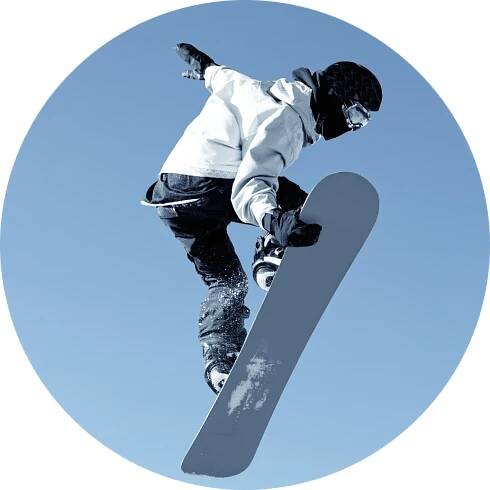 Snowboarder in the air performing a trick