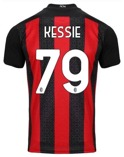 AC Milan Home Jersey 2020 2021 + Kessie 79 Printing
