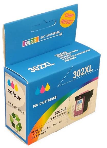 Cartridge HP 302XL, HP F6U67AE - kompatibilní (Barevná) - ToneryNaplne.cz