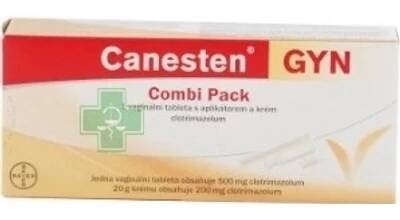 CANESTEN GYN COMBI PACK VAG/DRM 500MG+10MG/G CRM+VAG TBL NOB 1+20G