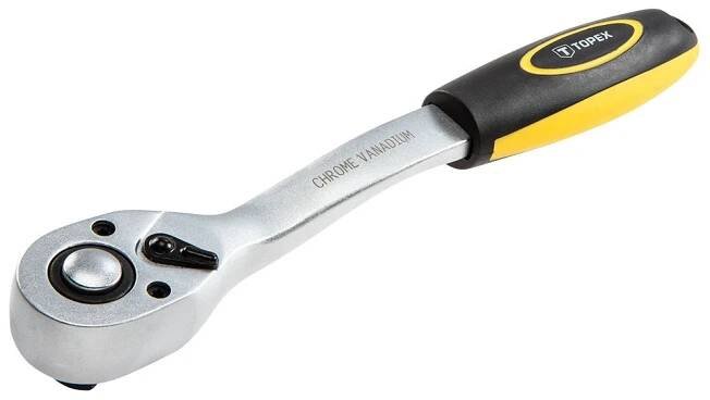 Ohnutá ráčna 1/2" 255 mm 72 zubů 38D542 Topex