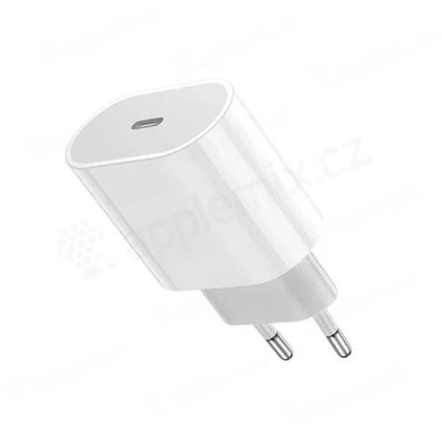 20W EU napájecí adaptér / nabíječka HAWEEL - rychlonabíjecí - USB-C pro Apple iPhone / iPad - bílý