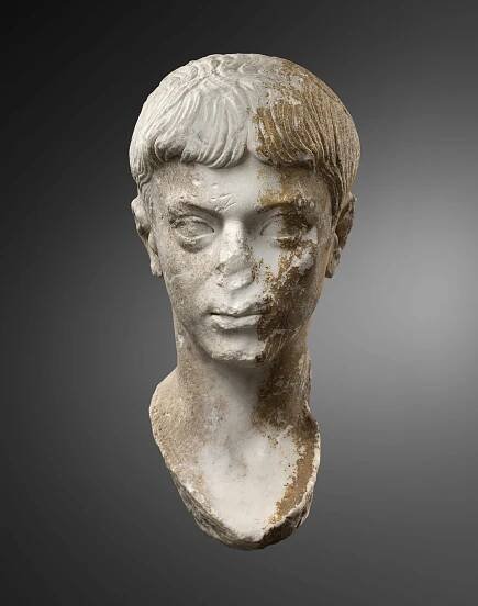 roman portrait of lucius caesar face