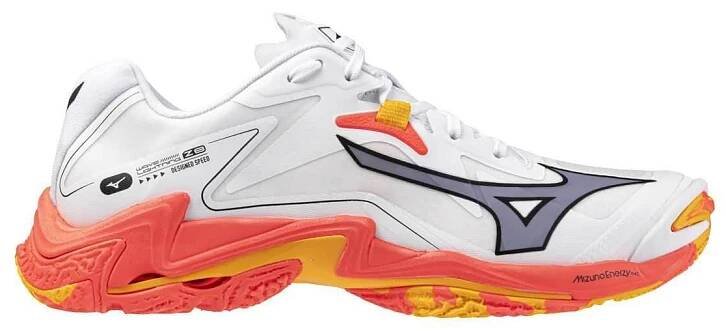 Mizuno Wave Lightning Z8 U white / fiery coral 2 / citrus - Runsport.cz