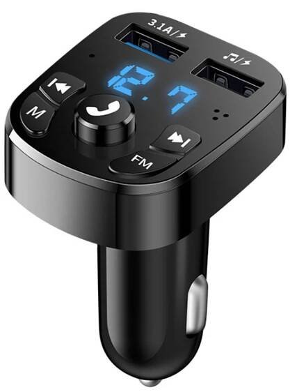 FM Transmitter Bluetooth, USB, + duální rychlá nabíječka do auta - undefined