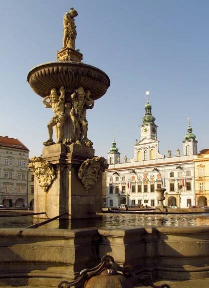 České Budějovice - Barokní... - Kašna