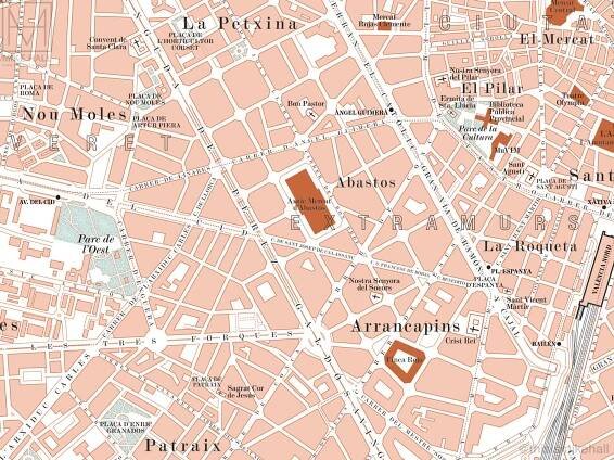 Maps of Barcelona and Valencia, Spain - Mike Hall - Mike Hall