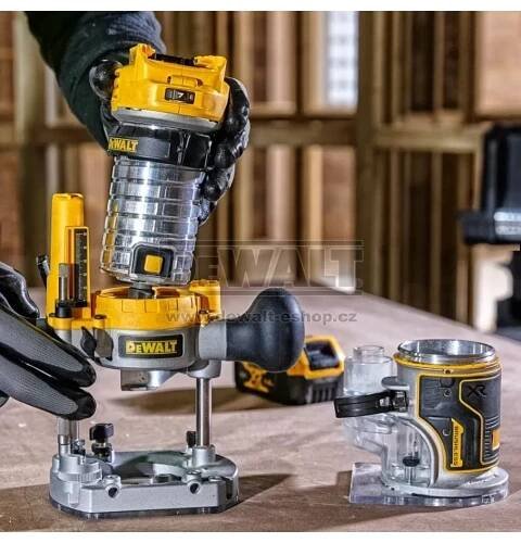 Aku kombinovaná frézka 18V Dewalt DCW604N solo : Dewalt-eshop.cz