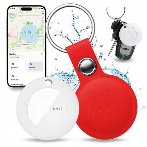 GPS lokátor MiTag MiLi pro iOS + Pouzdro Přívěsek Na Klíče na batoh na klíče pro psa