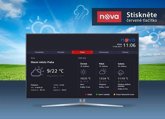 Novinky v HbbTV televize Nova: Od soboty mohou diváci použít modré tlačítko. K čemu slouží? | TV Nova