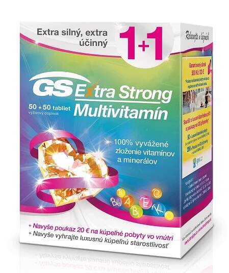 GS Extra Strong Multivitamín, 50+50 tabliet (100 ks) darček 2018