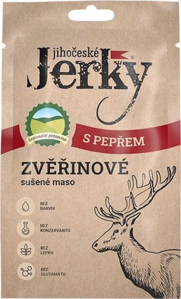 Jihočeské Jerky Zvěřinové s pepřem 20 g