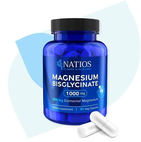 Natios Magnesium Bisglycinate 1000 mg + B6 90 kapslí | Vitalpoint lékárna