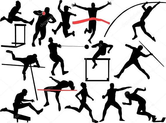 Sportovci Stock vektory