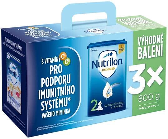 Nutrilon 2 Advanced 3x800g - Kojenecké mléko pro zdravý vývoj