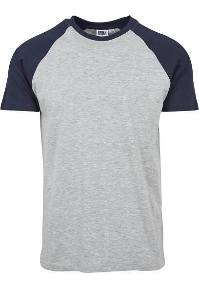 Pánské triko URBAN CLASSICS TB639 GREY/NAVY velikost: S