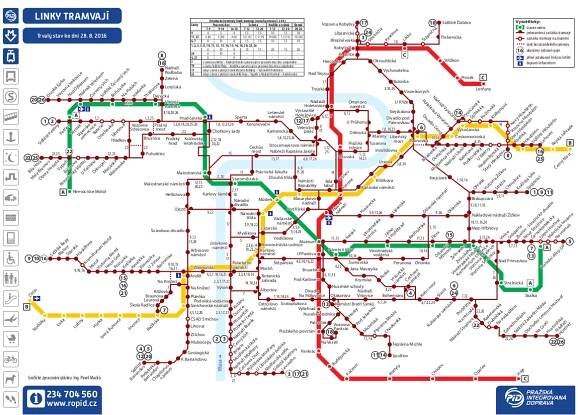 Mapa Tramvají Praha | MAPA