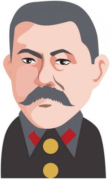Vektorový obrázek, ilustrační klipart Josif Stalin v rozlišení 985x1600 pixelů zdarma ke stažení, Osobnosti vektor do vašich dokumentů