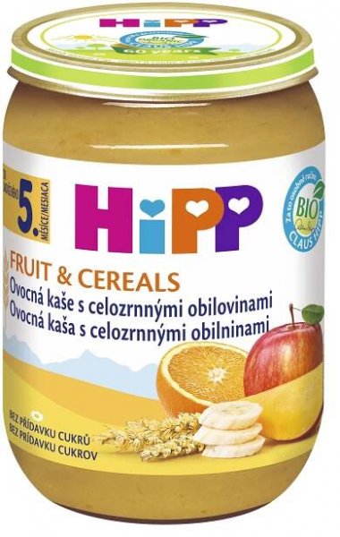 HiPP BIO Ovocná kaše s celozrnnými obilovinami 190g - srovnání cen | Leano.cz