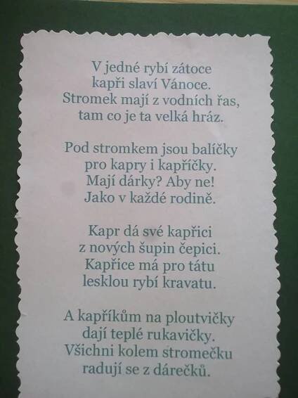 Básnička - Poem in Two Languages