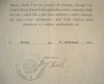 1950 povolávací dekret, soudce z lidu, Praha Strašnice - Starožitnosti a umění