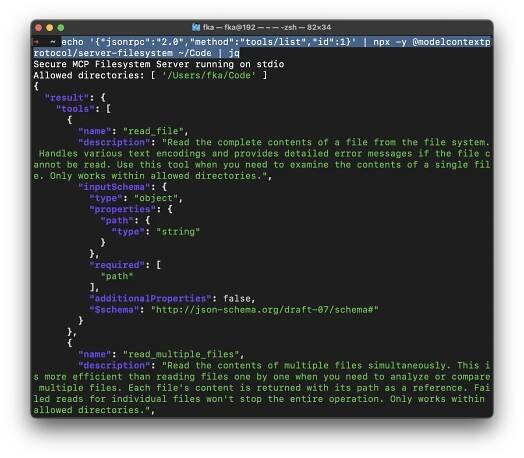 MCP CLI Tool List