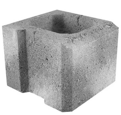 DITON Viso Okrasná tvárnice koncová poloviční beton; šedá; 200 × 200 × 150 mm
