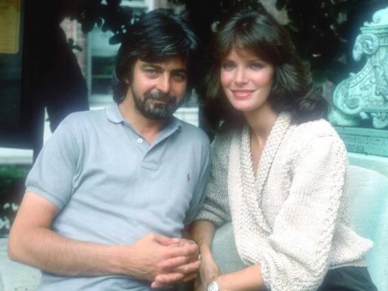 Jaclyn Smith and husband Tony Richmond pose for a photograph August 23, 1982