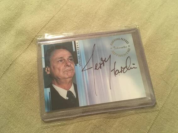 Blue special cards - Jerry Hardin, podpis