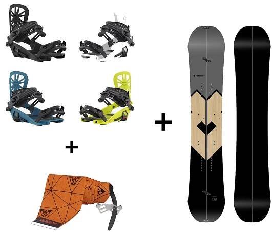 SET Splitboard Hatchey Timber + pásy + viazanie