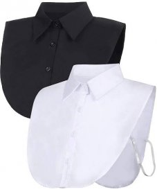 bílá falešná košile límec