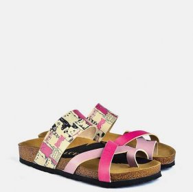 Calceo růžové pantofle Thong Sandals Cats