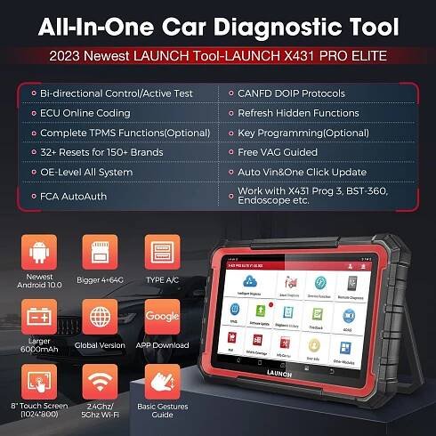 Autodiagnostika Launch X431 PROS ELITE 2025 CZ - Obrázok 5