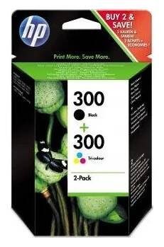 HP originální ink CN637EE, HP 300, black/color, 2 x 200str., 2x4ml, 2-pack + paper