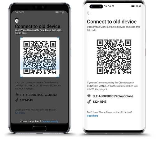 Phone Clone establish a connection