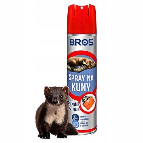BROS SPREJ PŘÍPRAVEK NA OCHRANU KABELŮ KUNY V AUTĚ 400 ML GERANIOL