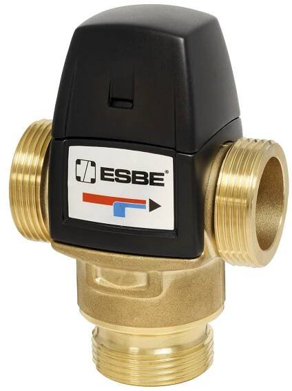 ESBE Ventil termostatický směšovací VTA522 s vnějšími závity DN32, 5/4", 50 - 75°C, Kvs=3,5 m3/h