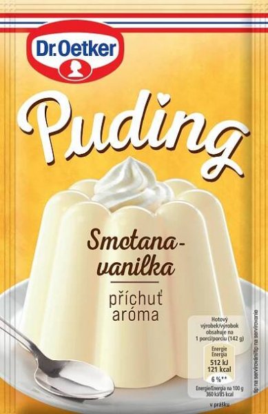 Dr.Oetker Puding příchuť smetana-vanilka 38g