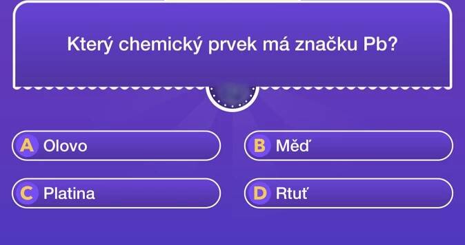 Který chemický prvek má značku Pb?