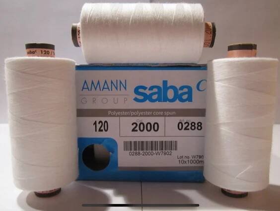 Šicí nitě Amann Saba 120 1000m bílá col 2000