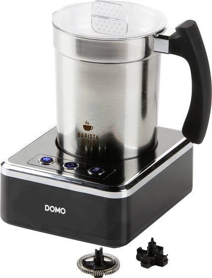DOMO neu napěňovač mléka, nerezová ocel, černá, 650 W, DO717MF