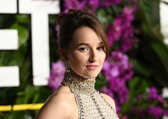 Kaitlyn Dever at "Ticket to Paradise" premiere held at the Regency Village Theatre on October 17, 2022 in Los Angeles, California. (Photo by Gilbert Flores/Variety via Getty Images)