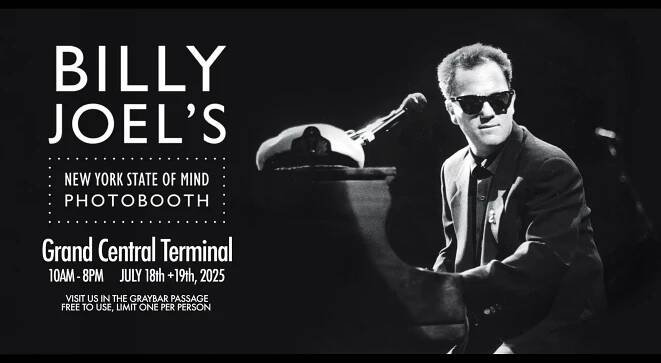 Legacy Recordings Debuts Billy Joel’s New York State of Mind Photo Booth at Grand Central Terminal