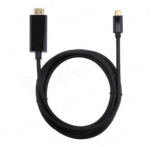 Kabel USB-C male na HDMI male - propojovací -  černý - 1,8m (2)