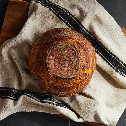 Nearly No-Knead Sourdough Bread