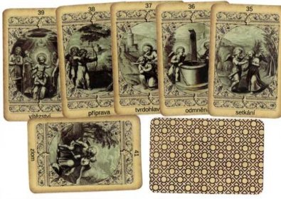 Společenská hra vykládací karty ANDĚLSKÉ LÁSKY 55 karet
