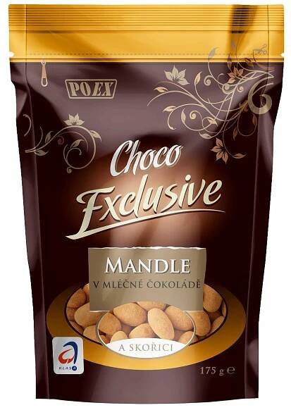 POEX Mandle v mliečnej čokoláde a škorici 175 g - skladom
