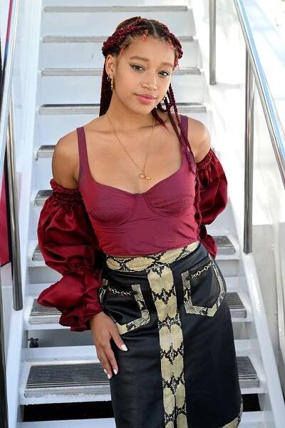 SAN DIEGO, CALIFORNIA - JULY 22: Amandla Stenberg visits the #IMDboat At San Diego Comic-Con 2022: Day Two on The IMDb Yacht on July 22, 2022 in San Diego, California. (Photo by Michael Kovac/Getty Images for IMDb)