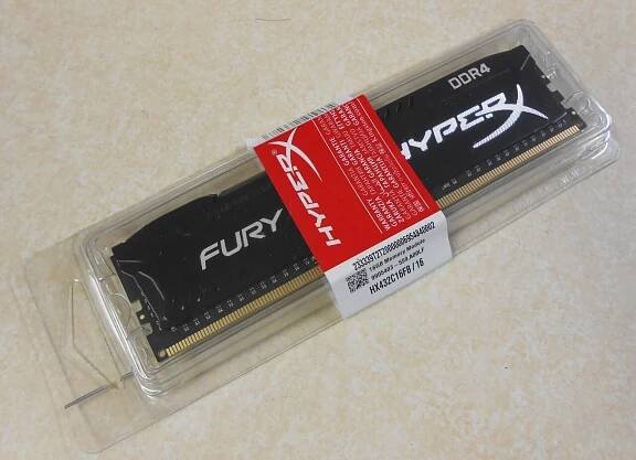 Nový Kingston HyperX Fury 16GB DDR4-3200 SDRAM 288-Pin DIMM HX432C16FB/16 RAM
