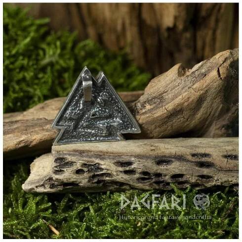 Amulet Valknut, Odinův symbol - stříbro, Ag 925/1000